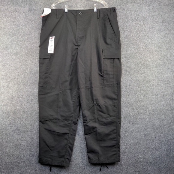 Tru-Spec Men's Cargo Ripstop Tactical Pants Black XL Flat Front W/Tags - Picture 2 of 12